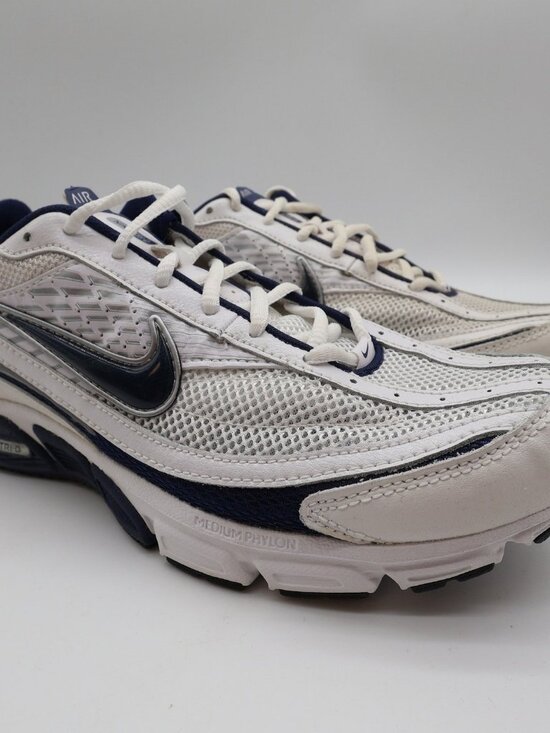 Nike Air Tri-D Run II Men\'s 9 White Navy Mesh Athletic Sneakers main image 5